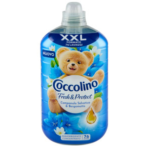Кондиционер для белья Coccolino Fresh&Protect Campanula Selvatica & Bergamotto 76 стирок, 1750 мл